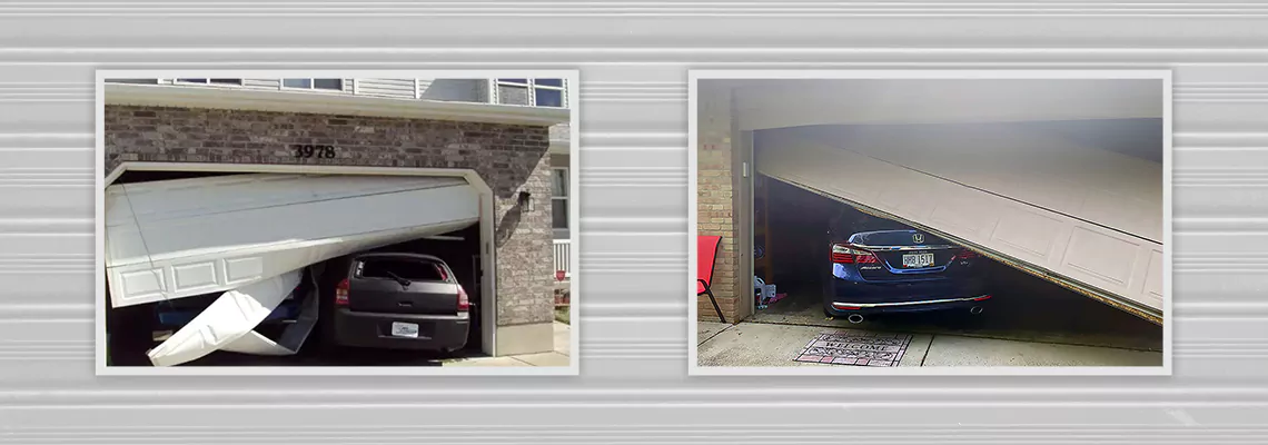 Repair Commercial Garage Door Got Hit By A Car in Daytona Beach, Florida